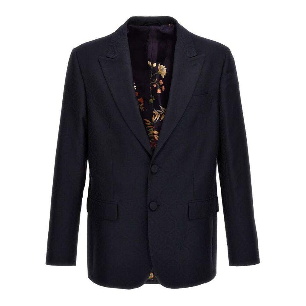 Etro Men Single-Breasted Jacquard Blazer